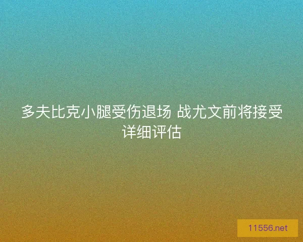 多夫比克小腿受伤退场 战尤文前将接受详细评估