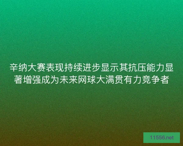 辛纳大赛表现持续进步显示其抗压能力显著增强成为未来网球大满贯有力竞争者